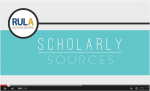 scholarly Sources video picture - click on picture for link