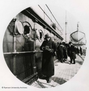 George Eastman aboard the Gallia. 1890.