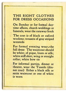 From Hart, Schaffner & Marx Stylebook for Men and Young Men, Spring and Summer, 1925.
