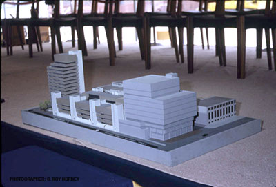 Jorgenson/Podium/Library Building architectural model