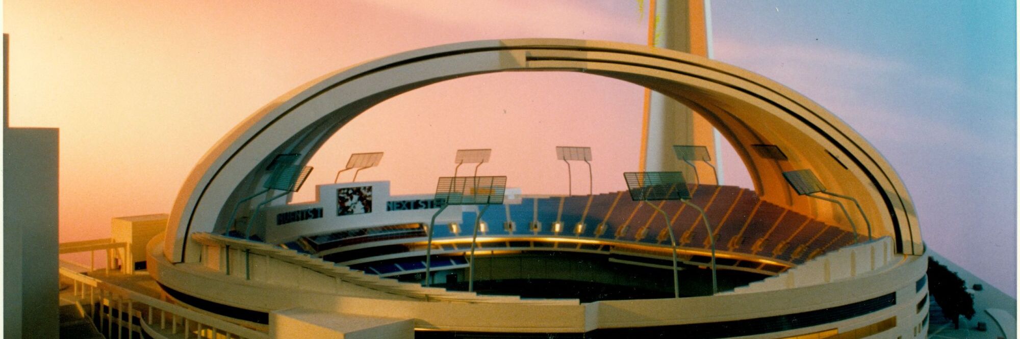 Alternative design to a retractable roof Toronto stadium